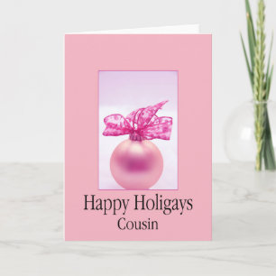 Festiva Tarjeta de Navidades del primo de los Holigays Fel