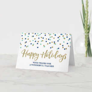 Festiva Tarjeta de Navidades del profesorado del Confetti 