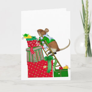 Festiva Tarjeta de Navidades del ratón navidades