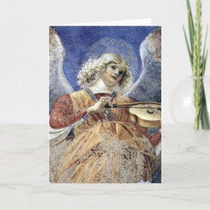 Festiva Tarjeta de Navidades del Renacimiento Angel Bella