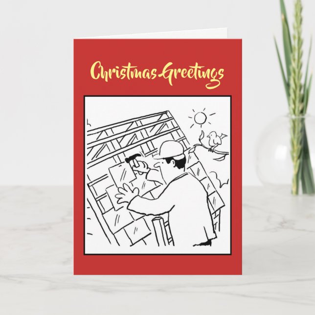 Festiva Tarjeta de Navidades del techo (Anverso)