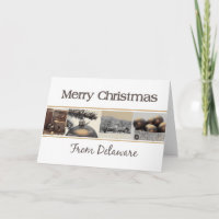 Tarjeta de Navidades Delaware, específica de estad