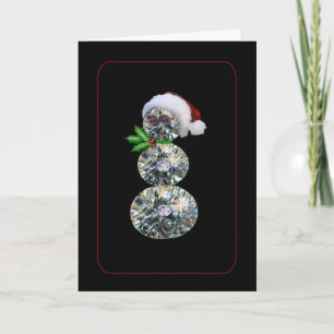 Festiva Tarjeta de Navidades Diamond Snowman