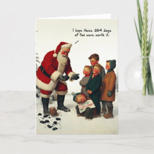 Festiva Tarjeta de Navidades divertidos - 364 días de dive