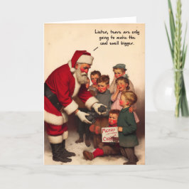 Festiva Tarjeta de Navidades divertidos - Carbón de Papá N