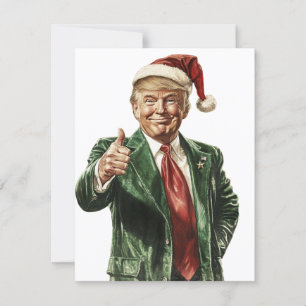 Festiva Tarjeta de Navidades divertidos de Donald Trump