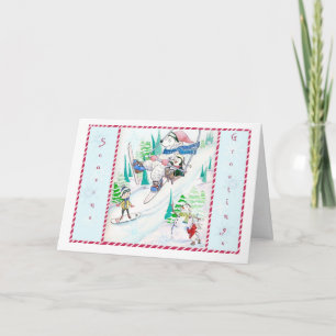 Festiva Tarjeta de Navidades divertidos de invierno