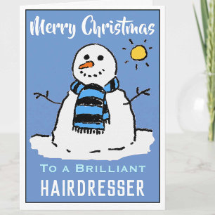 Festiva Tarjeta de Navidades divertidos de Snowman para pe