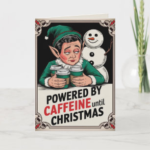 Festiva Tarjeta de Navidades divertidos EDITABLE Vintage