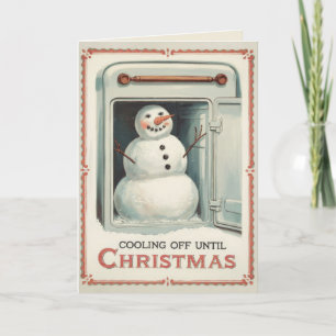 Festiva Tarjeta de Navidades divertidos EDITABLE Vintage