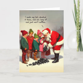 Festiva Tarjeta de Navidades divertidos - Lista de Santa