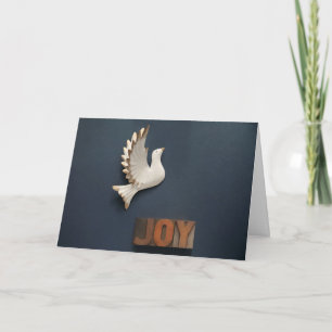 Festiva Tarjeta de Navidades Dove joy