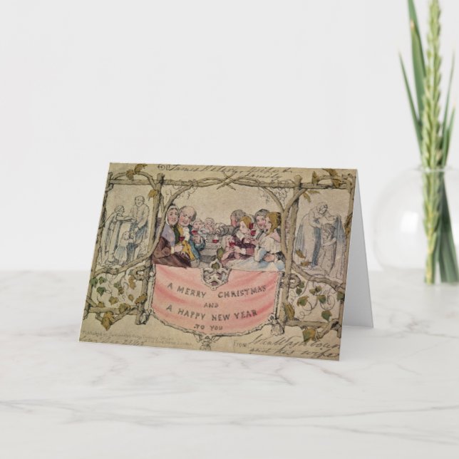 Festiva Tarjeta de navidades, ejemplo de los Navidades con (Anverso)