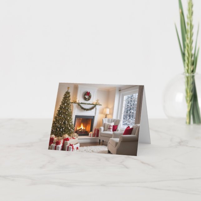 Festiva Tarjeta de Navidades elegante y moderno (Anverso)