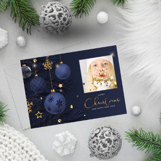 Festiva Tarjeta de Navidades elegantes personalizada