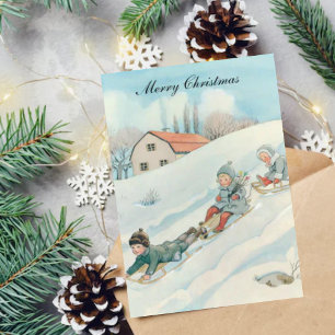 Festiva Tarjeta de Navidades Elsa Beskow