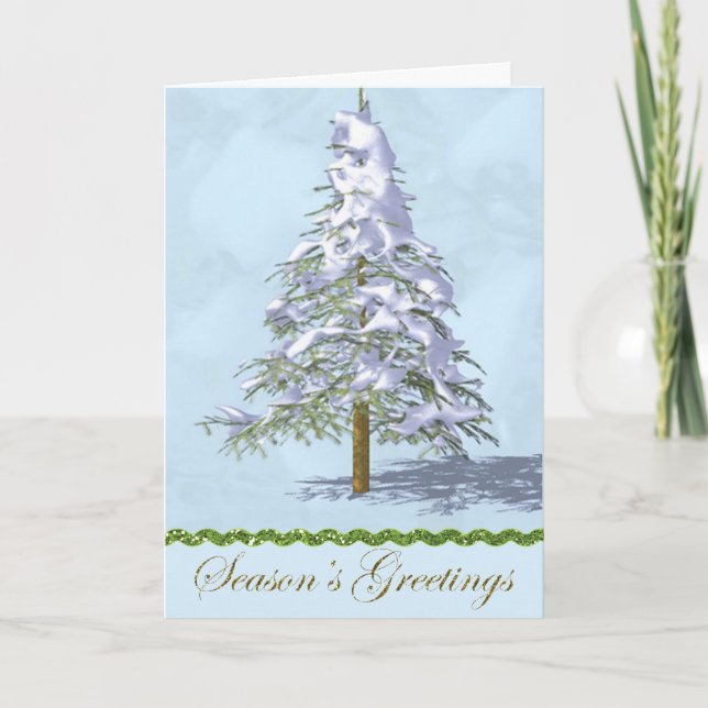 Festiva Tarjeta de Navidades empresariales con Navidades (Anverso)