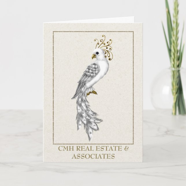 Festiva Tarjeta de Navidades empresariales con Navidades (Anverso)