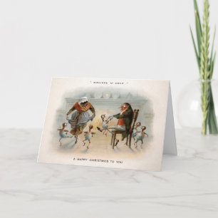 Festiva Tarjeta de Navidades en casa para noches victorian