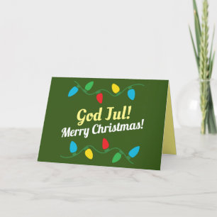 Festiva Tarjeta de Navidades en idioma sueco