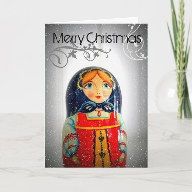 Festiva Tarjeta de navidades en Rusia (Anverso)