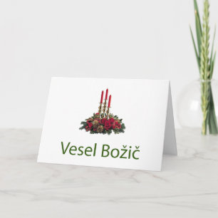 Festiva Tarjeta de Navidades eslovenos