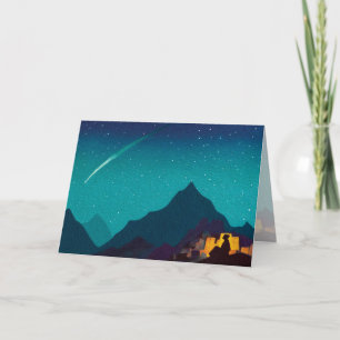 Festiva Tarjeta de Navidades - Estrella del Héroe por N. R