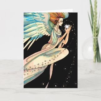 Festiva Tarjeta de Navidades: Estrellas de ángel