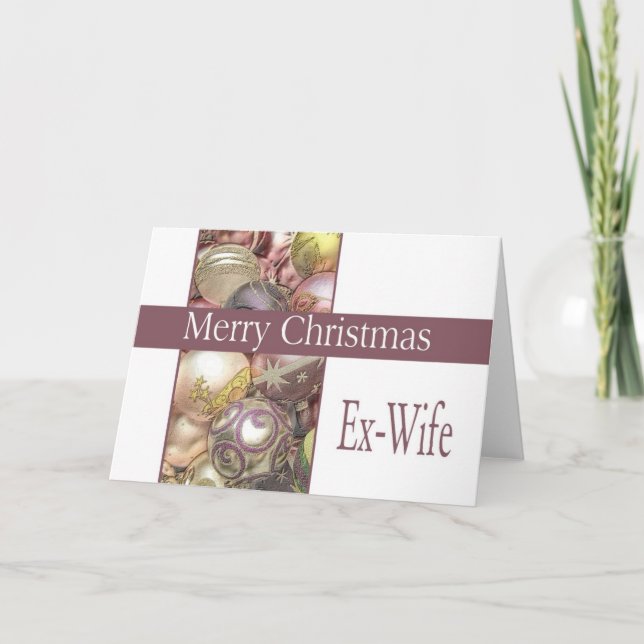 Festiva Tarjeta de Navidades ex-esposas (Anverso)