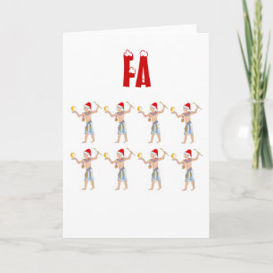 Festiva Tarjeta de Navidades Fa Ra Ra Ra