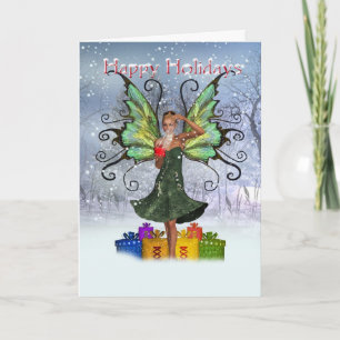 Festiva Tarjeta de Navidades Faerie - Gi de salpicadura de