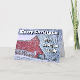 Festiva Tarjeta de Navidades familiares georgianos