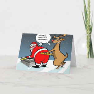 Festiva Tarjeta de Navidades Fat Santa