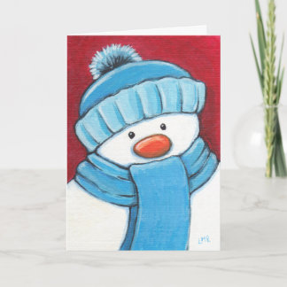 Festiva Tarjeta de Navidades festivos de Snowman