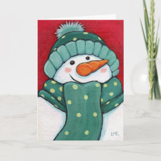 Festiva Tarjeta de Navidades festivos de Snowman