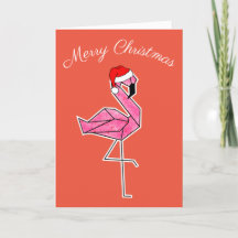 Tarjeta de Navidades Flamingo
