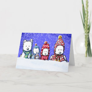 Festiva Tarjeta de Navidades Fluffybutt de Winter Westies