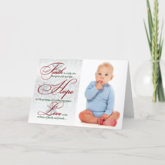 Festiva Tarjeta de Navidades FOTOGRÁFICAS de Fe, Esperanza