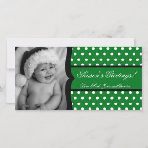 Festiva Tarjeta de Navidades FOTOGRÁFICO 4x8 con marco ver