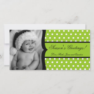 Festiva Tarjeta de Navidades FOTOGRÁFICO de Marco de Polka