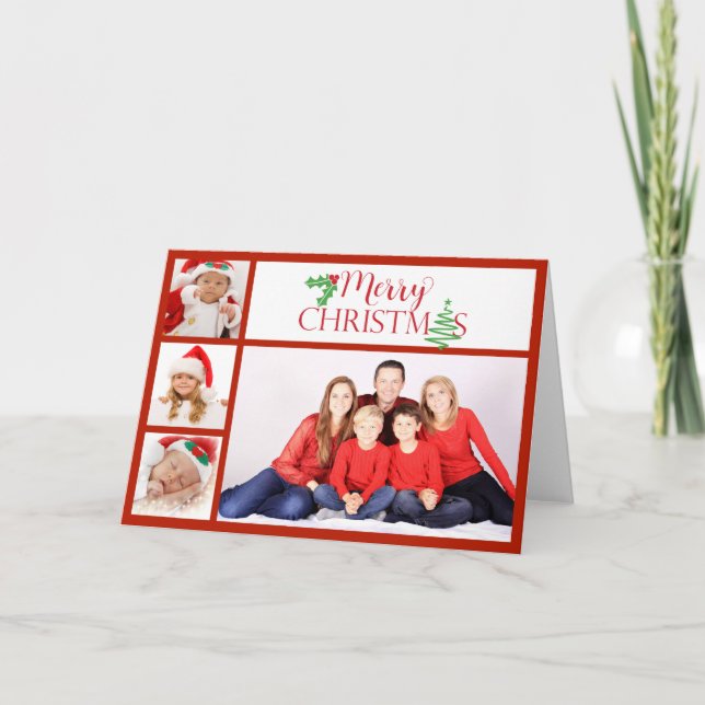 Festiva Tarjeta de Navidades fotográficos (Anverso)