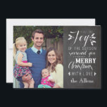 Festiva Tarjeta de Navidades fotográficos Chalkboard<br><div class="desc">un precioso pizarrón para enviar tus deseos de vacaciones con estilo.</div>
