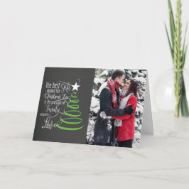 Festiva Tarjeta de Navidades fotográficos Chalkboard