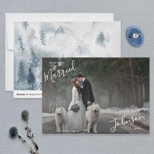 Festiva Tarjeta de Navidades fotográficos con escritura bl