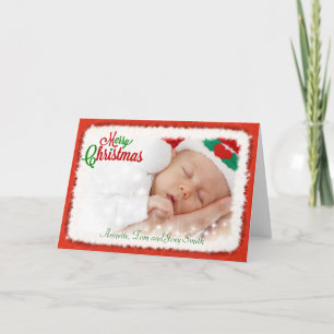 Festiva Tarjeta de Navidades fotográficos con marco de San