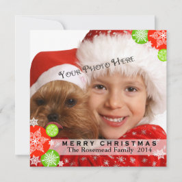 Festiva Tarjeta de Navidades fotográficos contemporánea