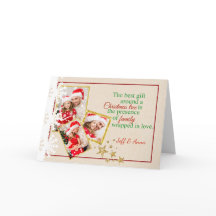 Tarjeta de Navidades fotográficos Country Faux Car