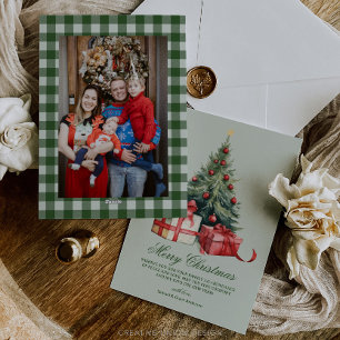 Festiva Tarjeta de Navidades fotográficos de árbol navideñ