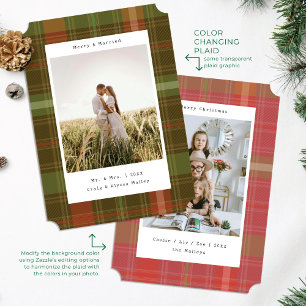Festiva Tarjeta de Navidades fotográficos de cambio de col