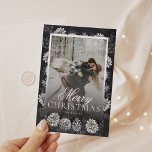 Festiva Tarjeta de Navidades fotográficos de Chalkboard Gr<br><div class="desc">Tarjeta de Navidades fotográficos de Chalkboard Greenery</div>